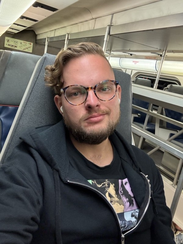 Settled into my seat on the Coast Starlight, heading south from Emeryville through the California coast.